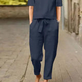 Libelle | Damen Moderne Hose und Oberteil Set | Zweiteilig