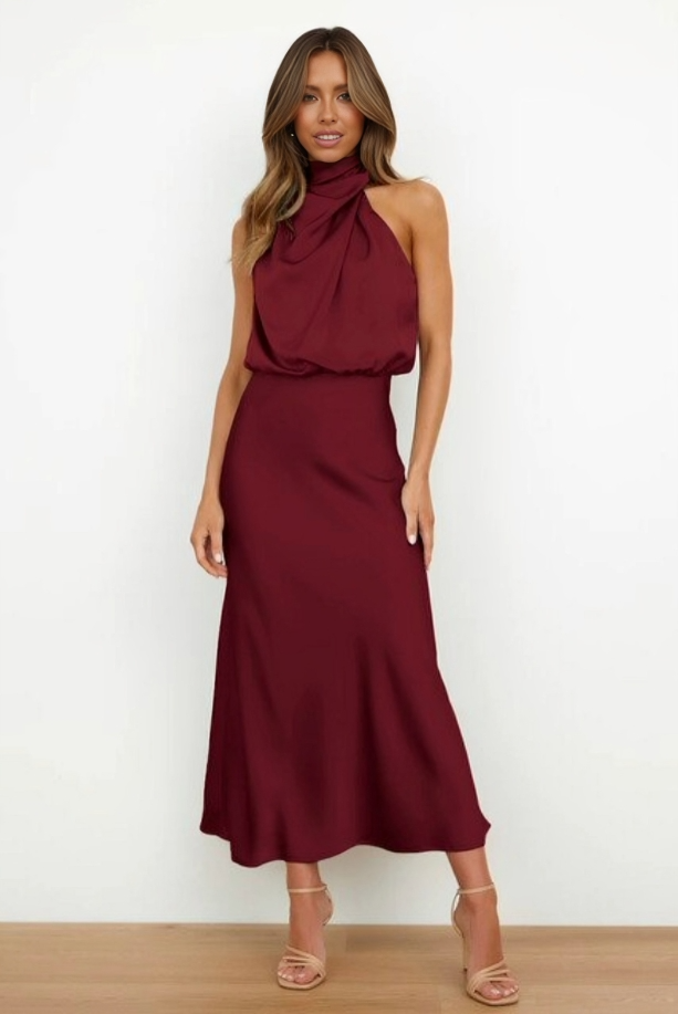 Rosemary | Halter Neck Evening Dress