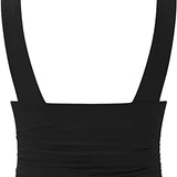 Emalina | Damen Elegante Crop Oberteil | Stilvoll