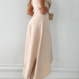 Women's Sleeveless Wrap Midi Wedding Guest Dress