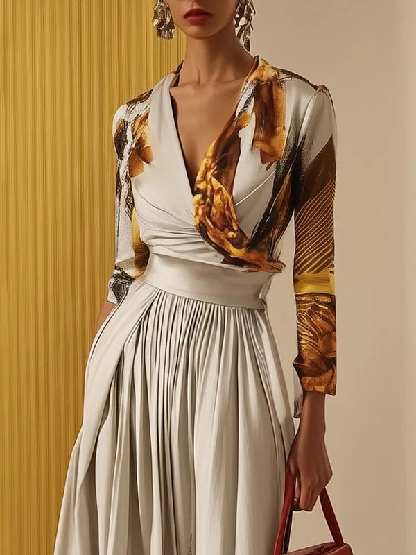 Stella | Tiefer V-Ausschnitt Weites Bein Jumpsuit