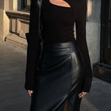 Valentina | Turtleneck Cut-Out Top