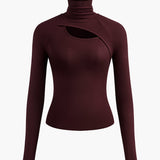 Valentina | Turtleneck Cut-Out Top
