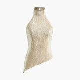 Ayla | Neckholder Plissee Zweiteiliges Set