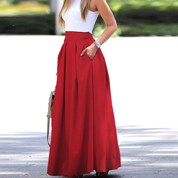 Marre | Women's High Waist Pleated Skirt | Maxi
