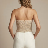 Hazel | Herzausschnitt Trägerlos Jumpsuit