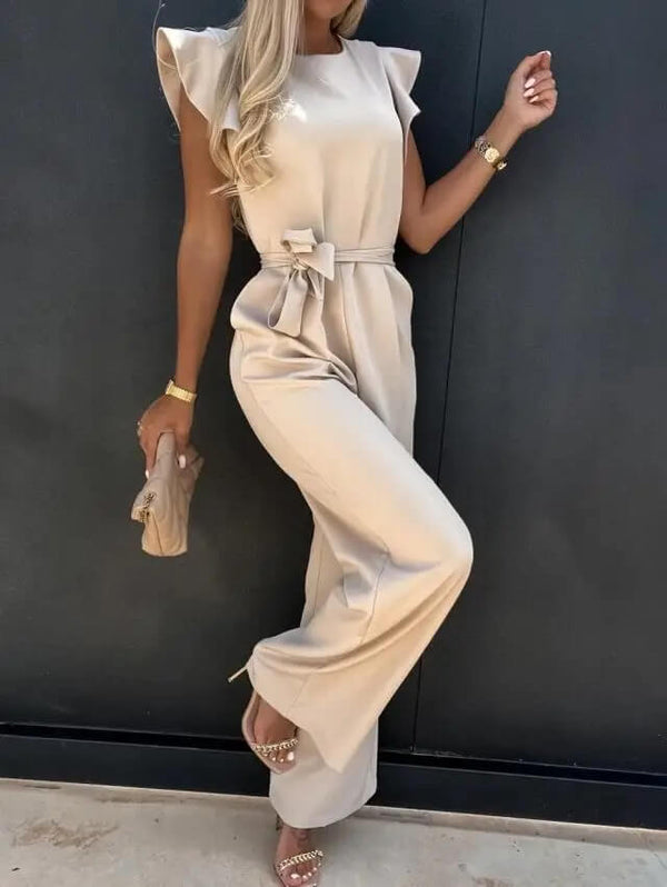 Willow | Fitted Jumpsuit with Ruffle Sleeves