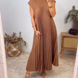 Sierra | Plissee Maxi Cocktailkleid
