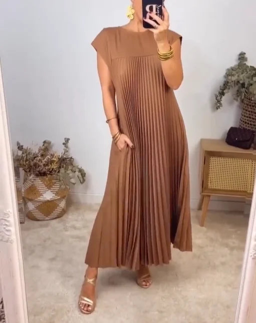 Sierra | Plissee Maxi Cocktailkleid
