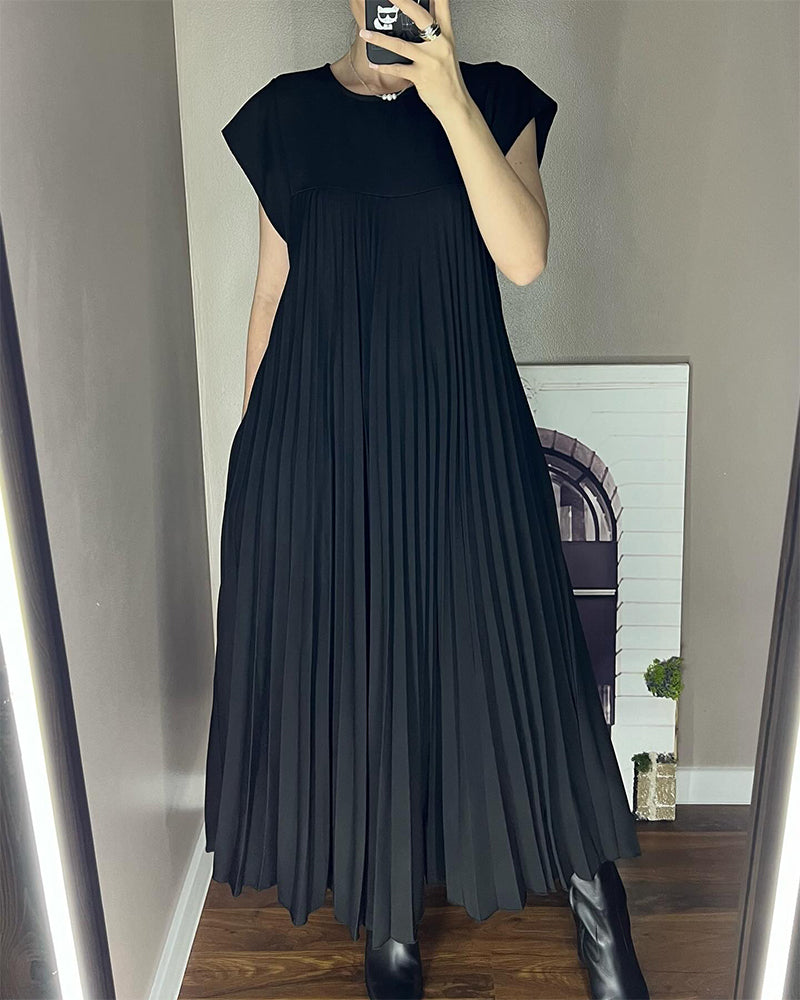 Sierra | Plissee Maxi Cocktailkleid