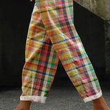 Mirjam | Damskie vintage spodnie w wzory | Lekkie