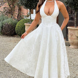 Simone | V-neck Embellished Wedding Guest Dress