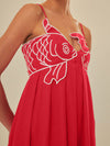 Dove | Spaghettiträger Etui Maxikleid
