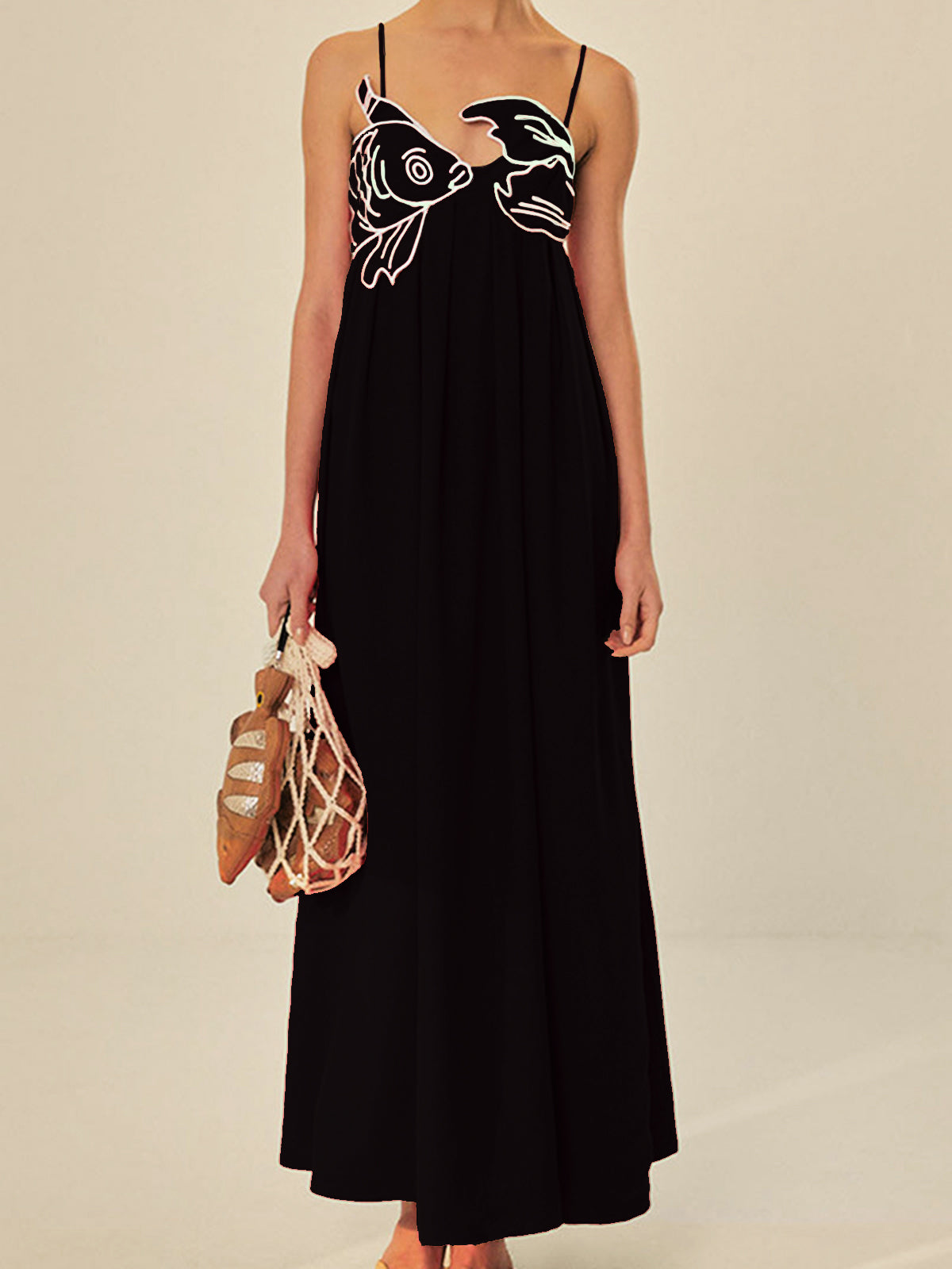 Dove | Spaghettiträger Etui Maxikleid