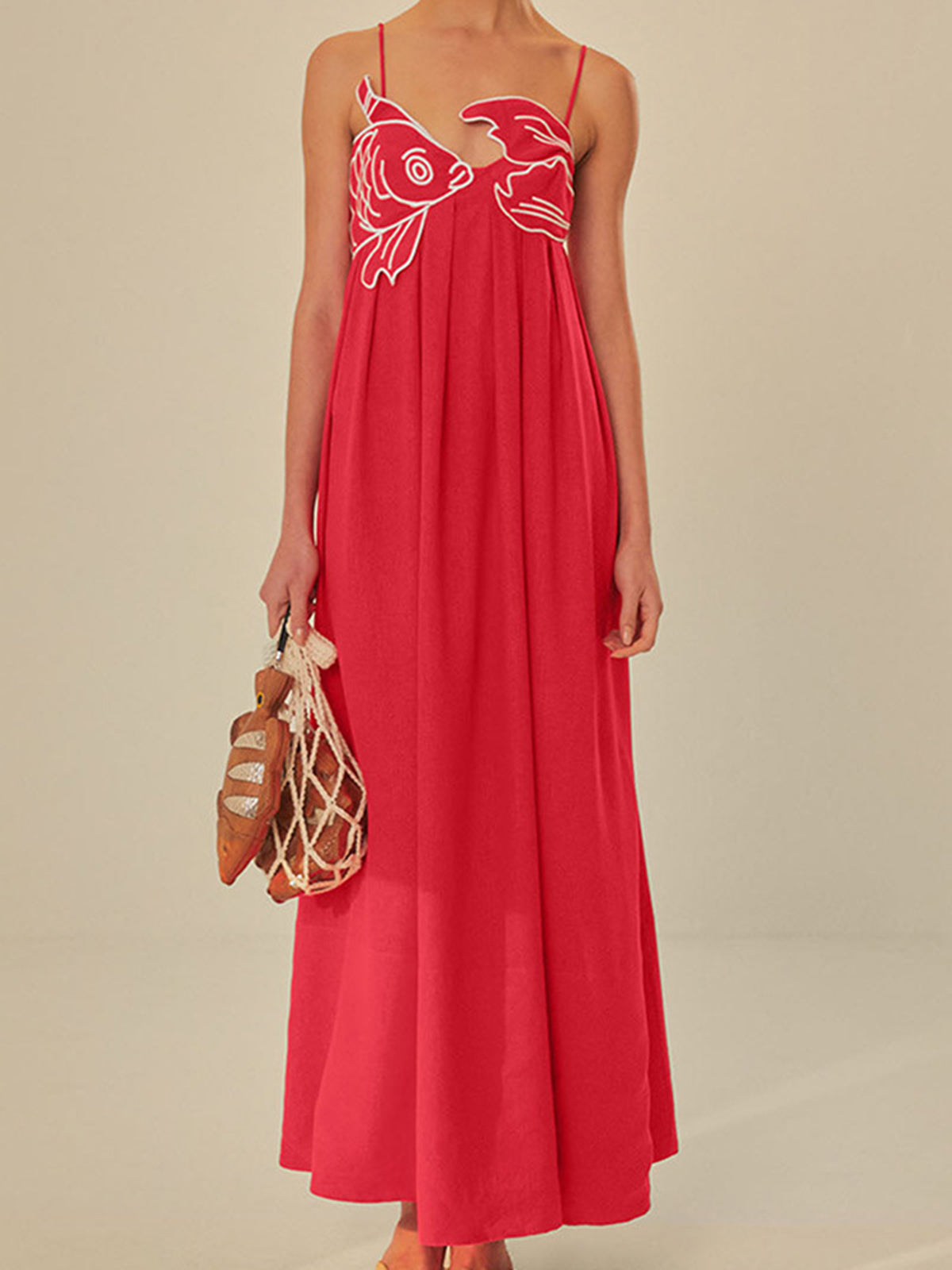 Dove | Spaghettiträger Etui Maxikleid