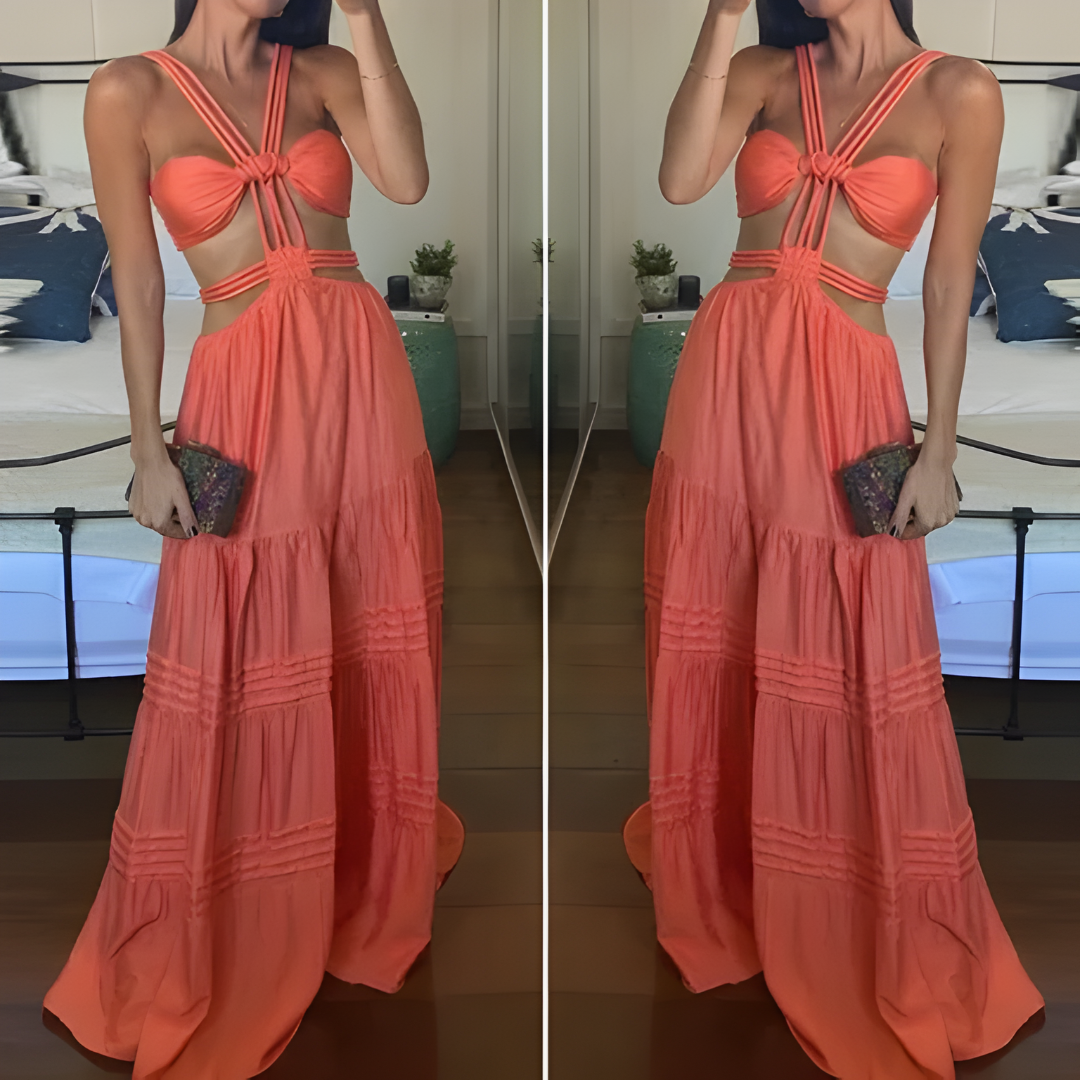 Damen Ärmellos Maxi Sommerkleid