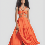 Damen Ärmellos Maxi Sommerkleid