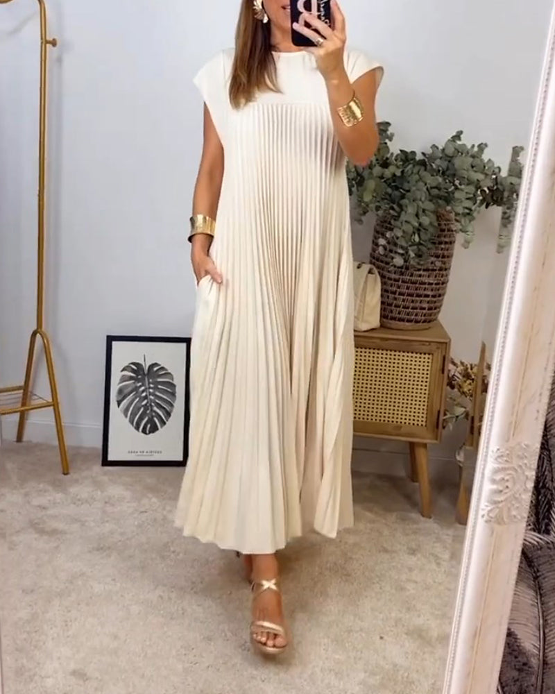 Sierra | Plissee Maxi Cocktailkleid