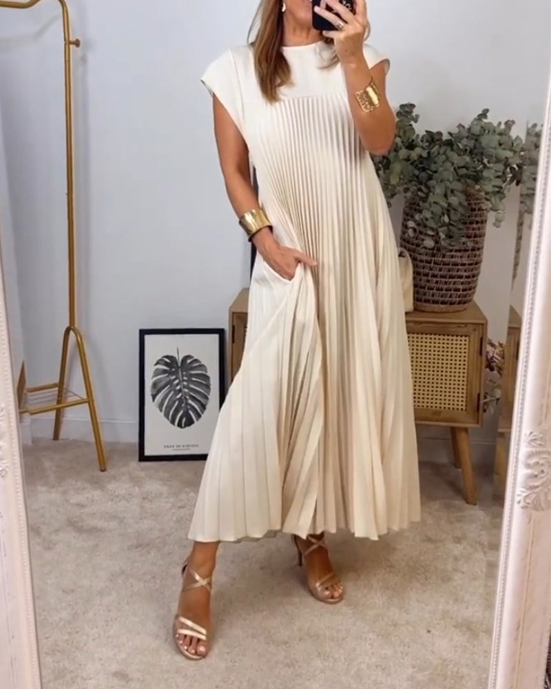 Sierra | Plissee Maxi Cocktailkleid