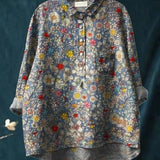 Sarah | Floral Pattern Peasant Blouse