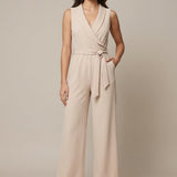 Lucy | Weites Bein Langarm Jumpsuit