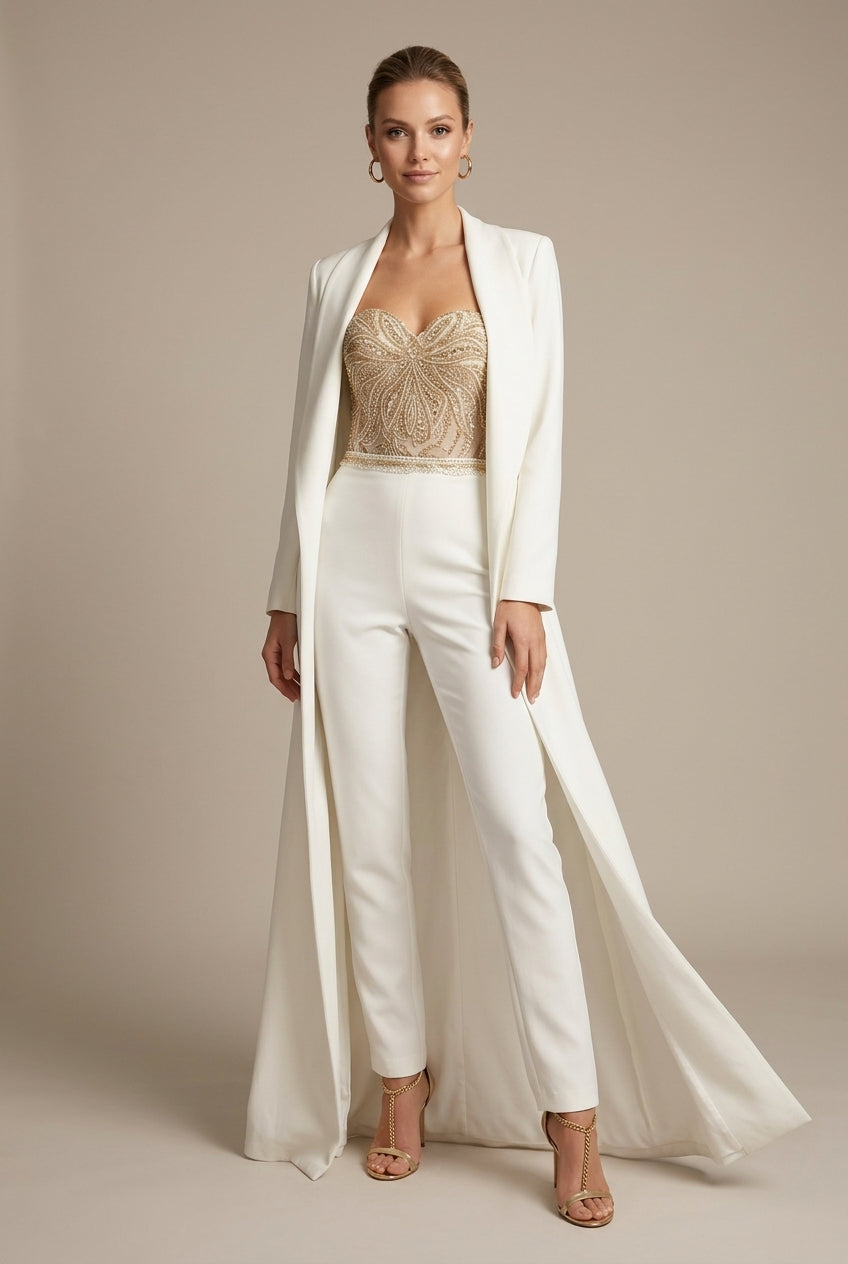 Hazel | Herzausschnitt Trägerlos Jumpsuit