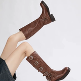 Francesca | Block Heel Padded Boots