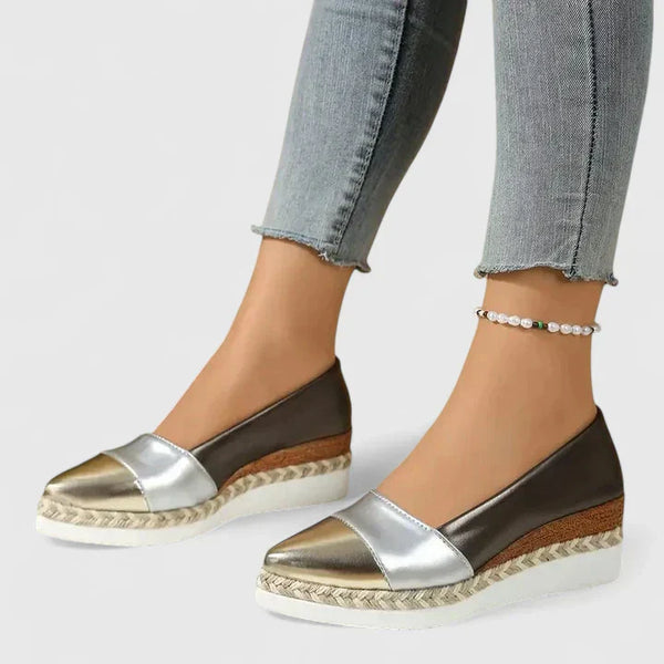 Ivy | Mokasyny w stylu espadryli z zamkniętym noskiem