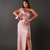 Women's One-Shoulder Maxi Evening Dress