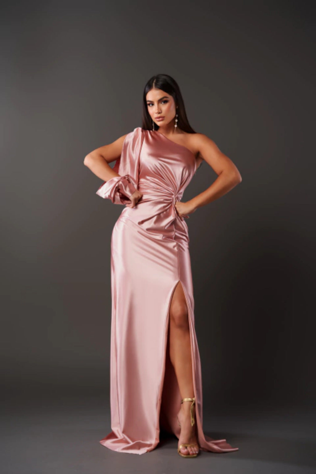 Women's One-Shoulder Maxi Evening Dress