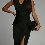 Keely | Drapiert Abendkleid