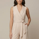 Lucy | Weites Bein Langarm Jumpsuit