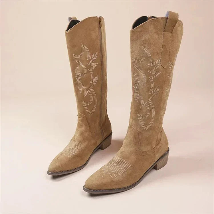 Women's Knee-High Cowboy Boots | Trendy