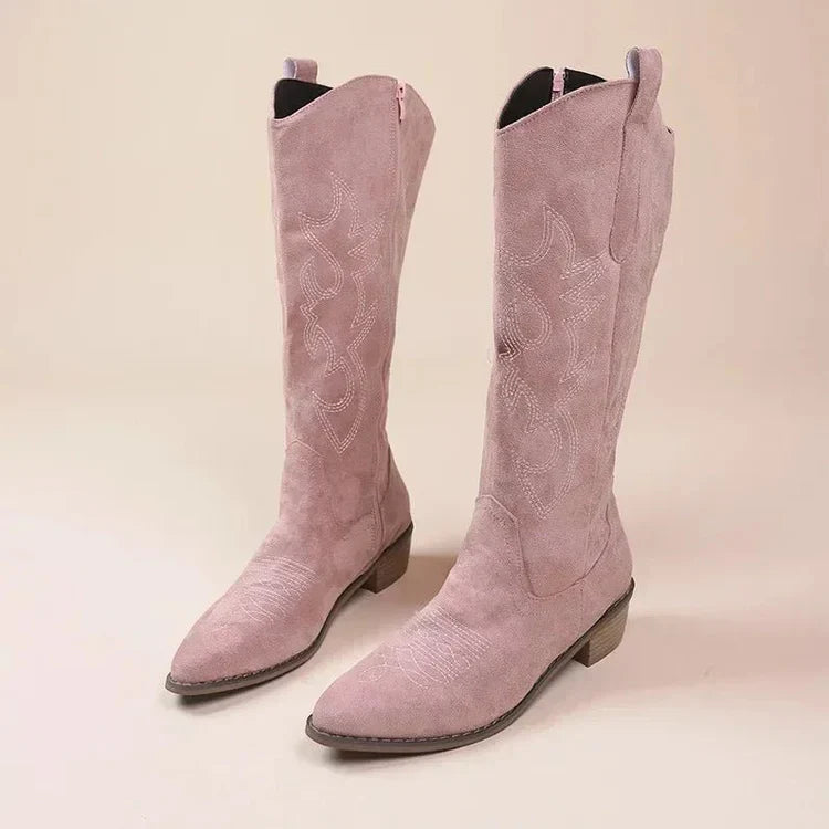 Women's Knee-High Cowboy Boots | Trendy
