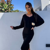 Damen Pullover und Kleid Zweiteiler Set