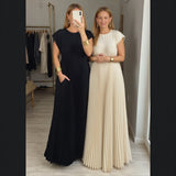 Sierra | Plissee Maxi Cocktailkleid