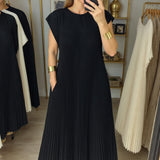 Sierra | Plissee Maxi Cocktailkleid