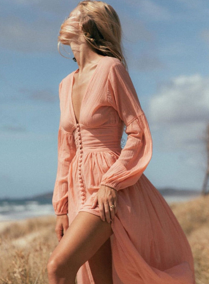 Allie | Damen Elegant Sommer Kleid | Maxi