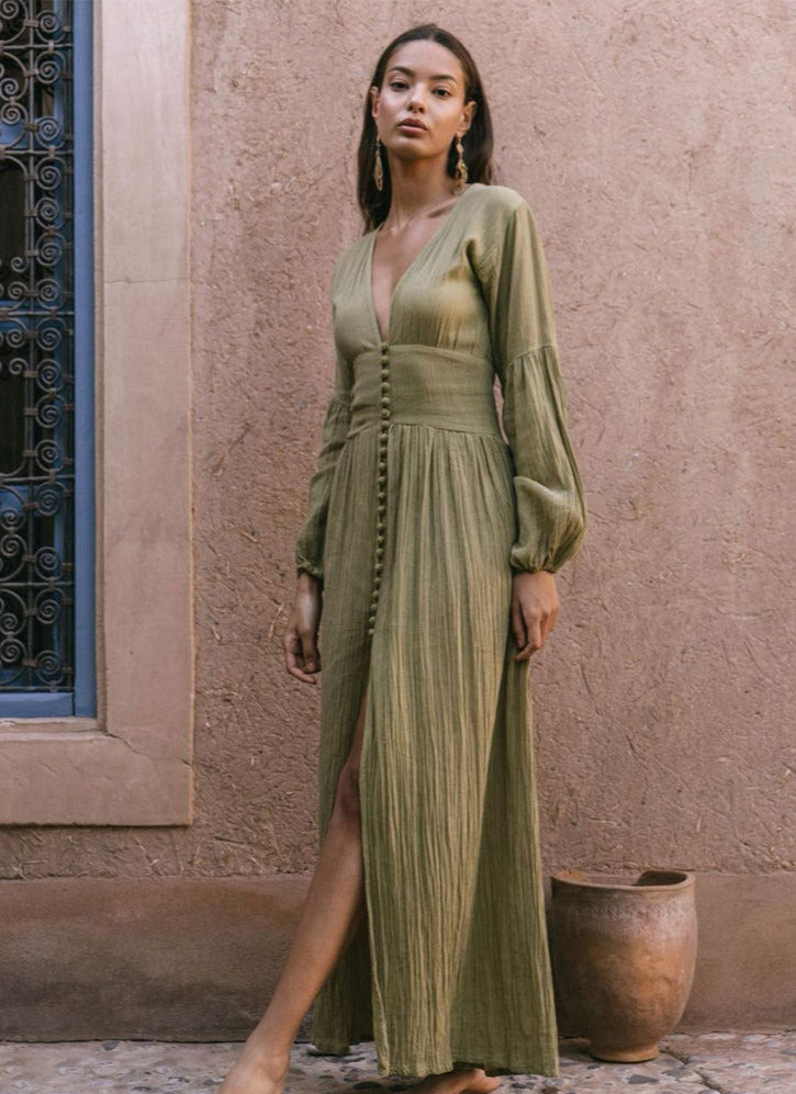 Allie | Damen Elegant Sommer Kleid | Maxi