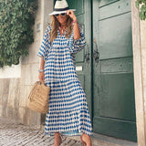 Berthilde | Damen Sommer Vintage Kleid | Maxi