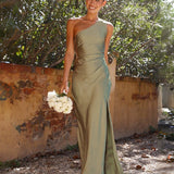 Women's One-Shoulder Maxi Long Wedding Guest Dress