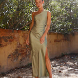 Women's One-Shoulder Maxi Long Wedding Guest Dress