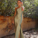 Women's One-Shoulder Maxi Long Wedding Guest Dress
