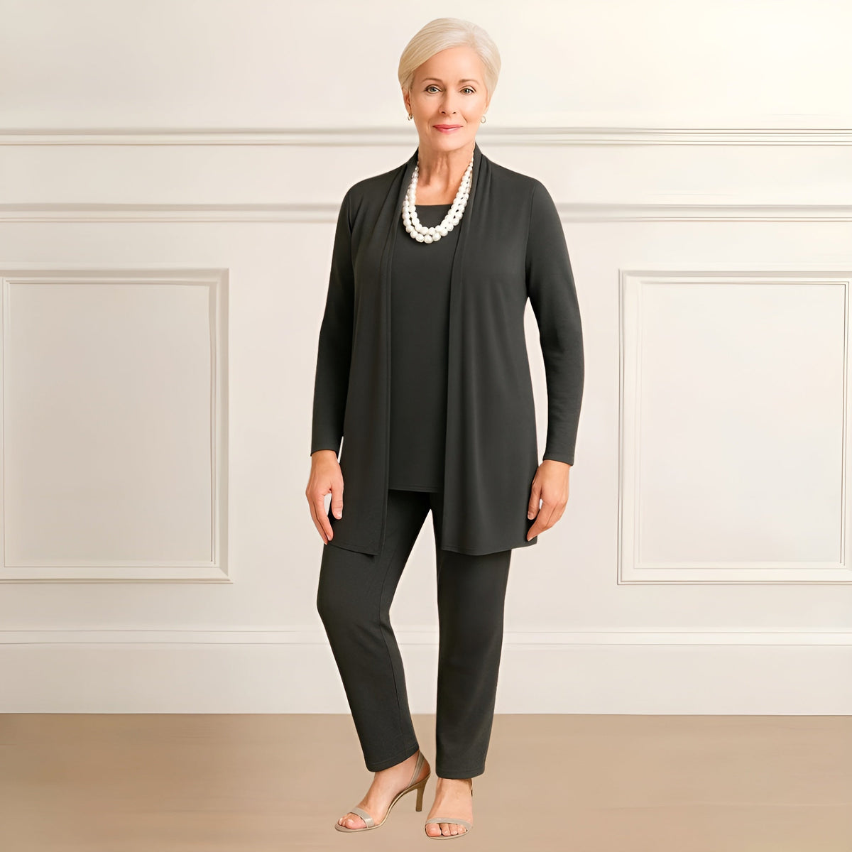 Mia | Lagenlook Cardigan Zweiteiliges Set