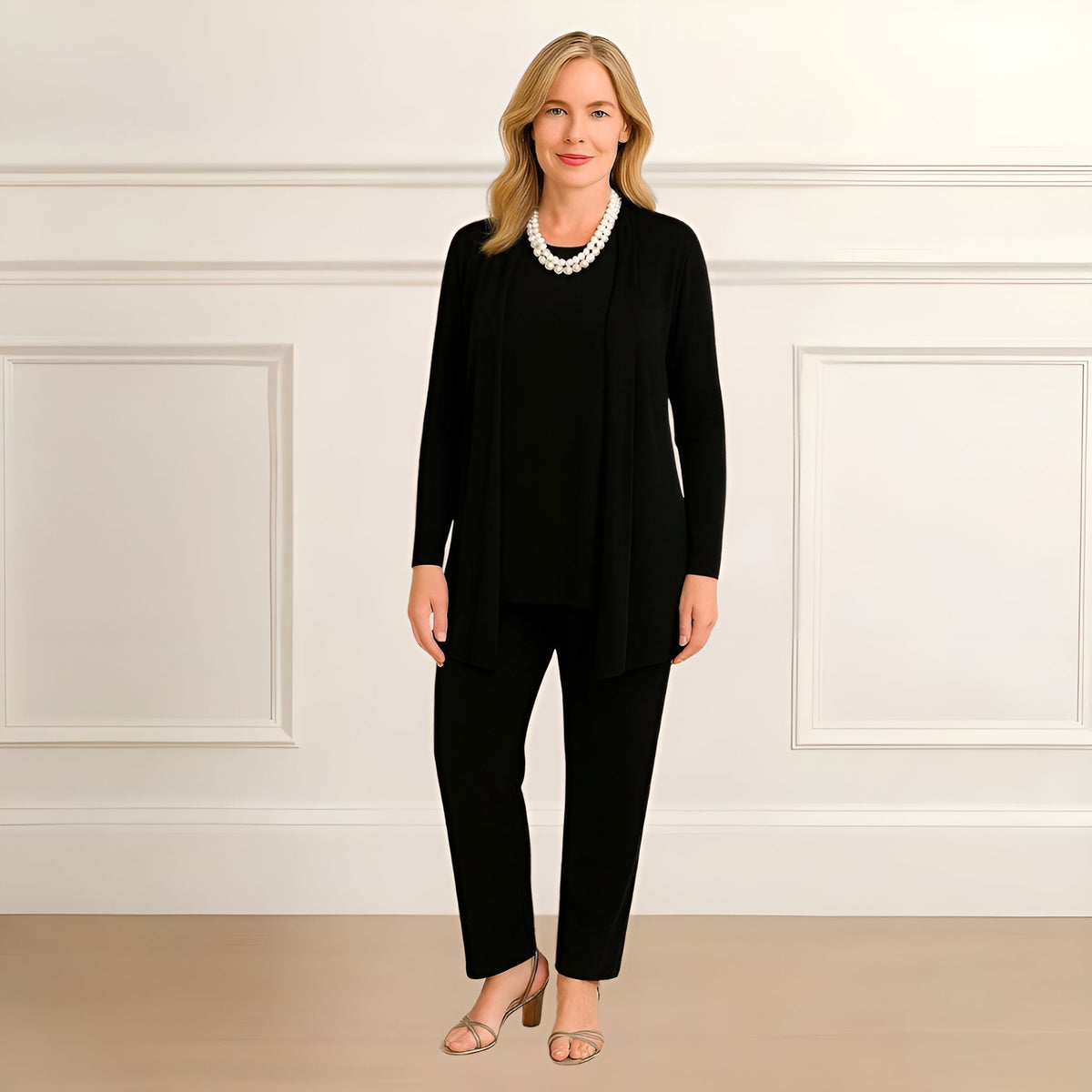 Mia | Lagenlook Cardigan Zweiteiliges Set