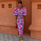 Veronika | Draped Midi Wedding Guest Dress