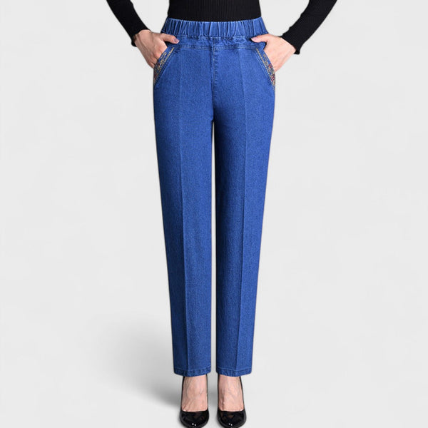 Lorena | Elastischer Bund Taschen Jeans