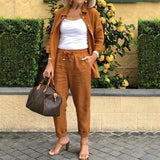 Jasmine | Kordelzug Langarm Zweiteiliges Set