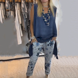 Aubrey | Ärmellos Asymmetrisch Zweiteiliges Set