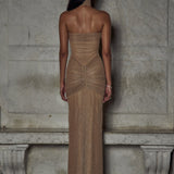 Women's Strapless Maxi Evening Dress